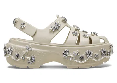 Pre-owned Crocs Men's  Stomp Fisherman Clog Simone Rocha Sneakers In Stucco