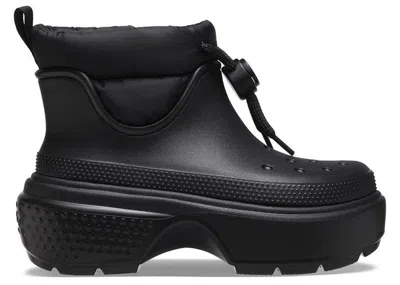 Pre-owned Crocs Men's  Stomp Puff Boot Sneakers In Black