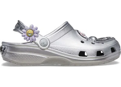 Pre-owned Crocs Men's  X Kenny Scharf Classic Clog Sneakers In Silver