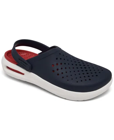 Crocs Men's Inmotion Clogs From Finish Line In Navy,white,red