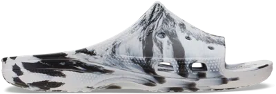 Crocs Men's Marbled Saturday Slide; Black / White, M13 In Multi