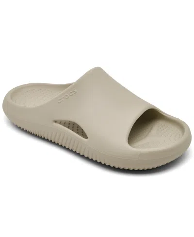 Crocs Men's Mellow Recovery Slide Sandals From Finish Line In Gray