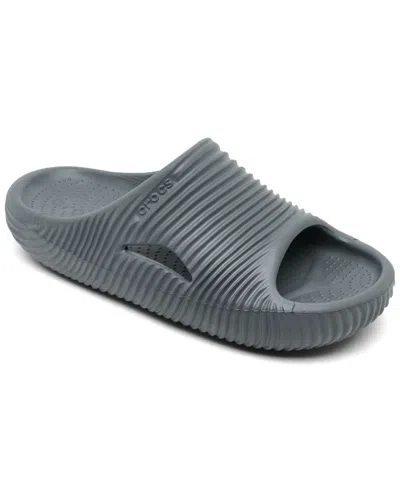 Crocs Men's Mellow Tide Recovery Slide Sandals From Finish Line In Gray