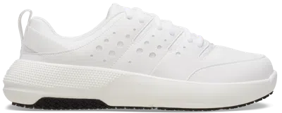 Crocs | Men | On The Clock Slip Resistant Work Sneaker | Shoes | White / White | 9 In White/white