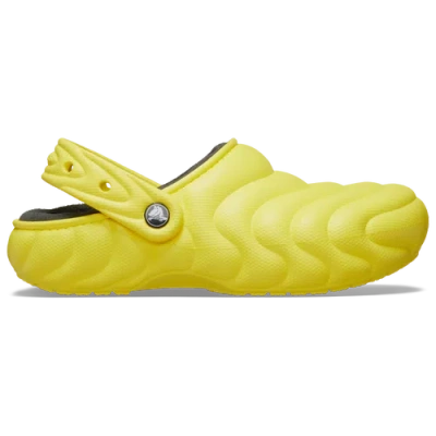 Crocs Mens  Classic Lined Overpuff Clogs In Cyber Yellow