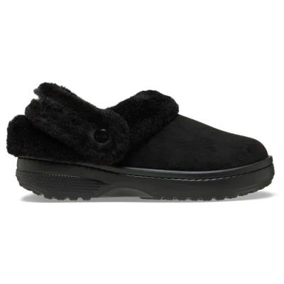 Crocs Classic Unfurgettable Clog Faux-fur Slippers In Black