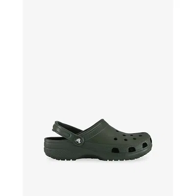 Crocs Mens  Classic Rubber Clogs In Green