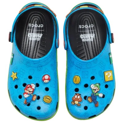 Crocs Mens Super Mario Game Classic Clogs In Multi