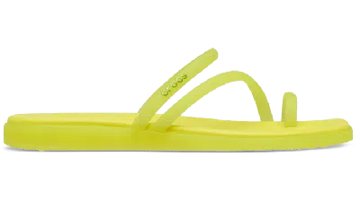 Crocs Miami Frosted Toe Loop In Limon
