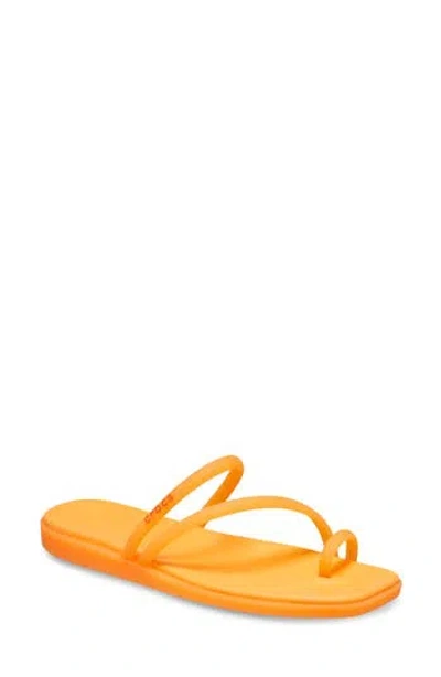 Crocs Miami Frosted Toe Loop Sandal In Orange