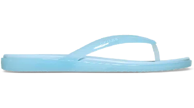 Crocs Miami Jelly Round Toe Flip In Blue