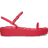 Crocs Miami Platform Y Strap Sandal In Red