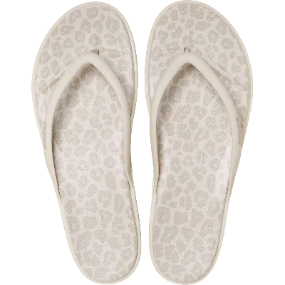 Crocs Miami Round Toe Animal Flip In White