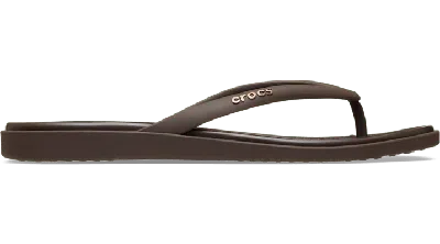 Crocs Miami Round Toe Flip In Brown