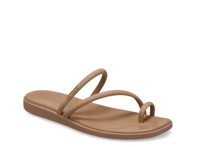 Crocs Miami Toe Loop Sandal In Milk Chocolate