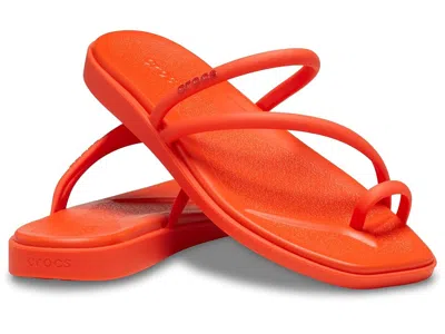 Crocs Miami Toe Loop Sandal In Red