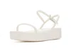 Crocs Miami Y-strap Platform Sandals In Neutral