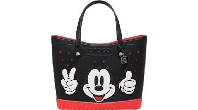 Crocs Mickey Mouse Classic Large Tote Bag In Black