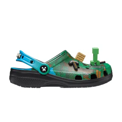 Pre-owned Crocs Minecraft X  Classic Clog Kids 'green Blue' | Kid's Size 1