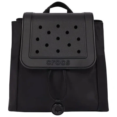 Crocs Mini Fashion Backpack With Eva Flap Jibbitz-compatible Small Backpack Purse In Black