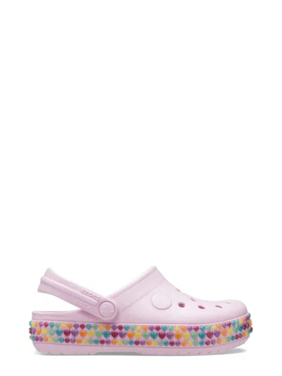 Crocs Mini Gem Band Clog For Girls In Pink