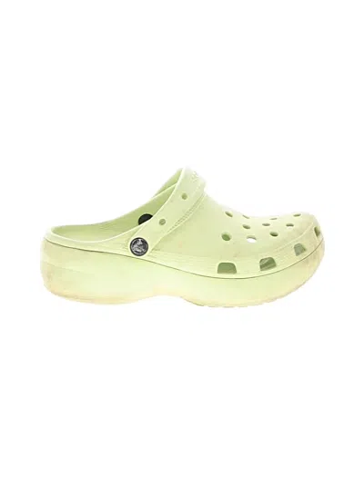 Pre-owned Crocs Mule/clog In Green