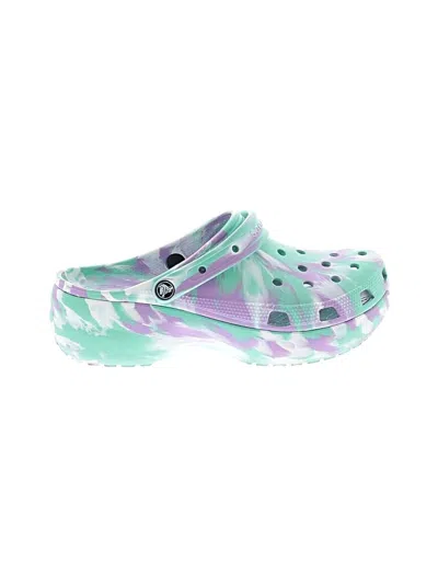 Pre-owned Crocs Mule/clog In Green