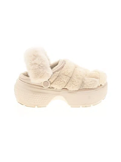 Pre-owned Crocs Mule/clog In Ivory