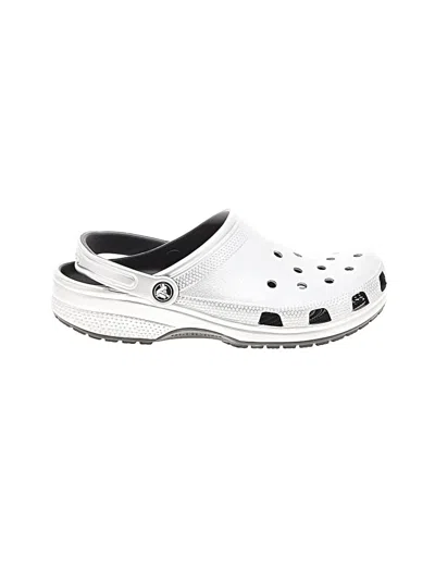 Pre-owned Crocs Mule/clog In Silver