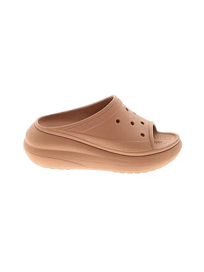 Pre-owned Crocs Mule/clog In Tan