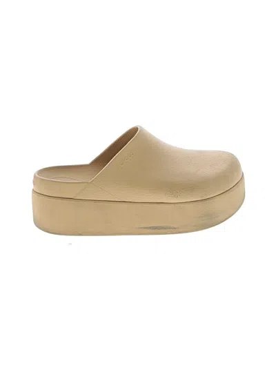 Pre-owned Crocs Mule/clog In Tan