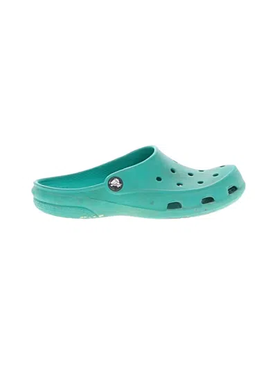 Pre-owned Crocs Mule/clog In Teal