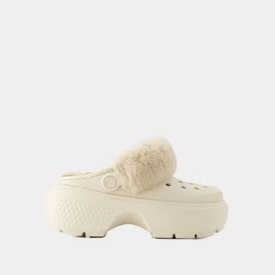 CROCS MULES STOMP LINED - CROCS - THERMOPLASTIQUE - BLANC