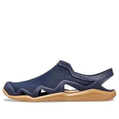 Crocs Navy Blue Sandals In Multi