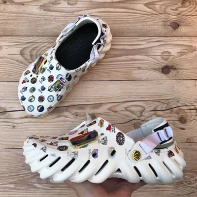 Pre-owned Crocs Nba All Star Echo Clog Select-a-size In White