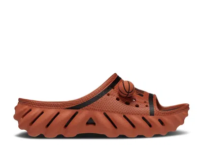 Crocs Nba X  Echo Slide 'sienna' In Brown