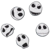 Crocs Nbc Jack Skellington 5 Pack Jibbitz In Multi