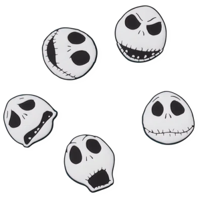 Crocs Nbc Jack Skellington 5 Pack Jibbitz In Multi