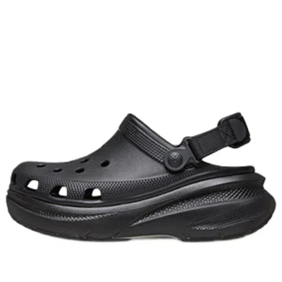 Crocs New Crush Perforated Touch-strap Clogs In Black