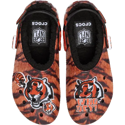 Crocs Nfl Cincinnati Bengals Classic Lined Clog In Orange