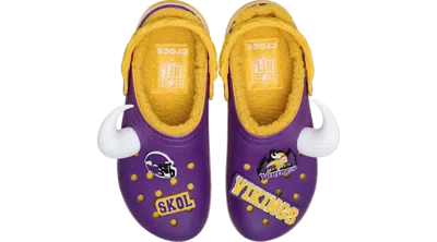 Crocs Nfl Minnesota Vikings Classic Lined Clog In Multi