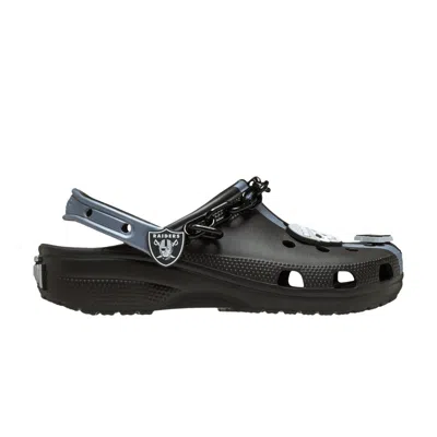 Pre-owned Crocs Nfl X Classic Clog 'las Vegas Raiders' | Black | Men's Size 12