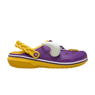 Pre-owned Crocs Nfl X Classic Lined Clog 'minnesota Vikings' | Purple | Men's Size 13