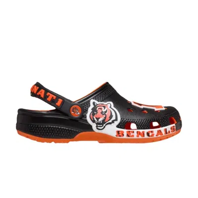 Pre-owned Crocs Nfl X  Classic Clog Big Kid 'cincinnati Bengals' | Black | Kid's Size 1