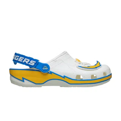 Pre-owned Crocs Nfl X  Classic Clog 'los Angeles Chargers' | White | Men's Size 9