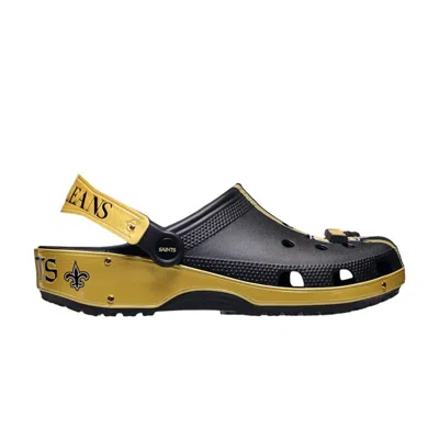 Pre-owned Crocs Nfl X  Classic Clog 'new Orleans Saints' | Black | Men's Size 4
