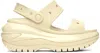 Crocs Off-white Mega Crush Flat Sandals In Bone
