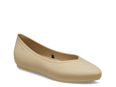 Crocs On The Clock Work Flat In Brown