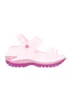 Crocs Open Toe Flat Sandals In Pink