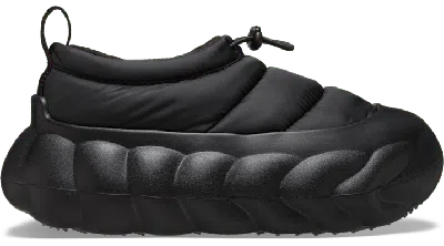 Crocs Overpuff Shorty In Black/black